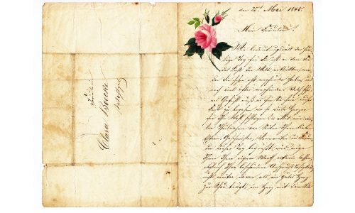 Brief an die liebste Frau Clara, geschrieben von W.Loepert, Sammlung von 20 Briefen, 1838 - 1902