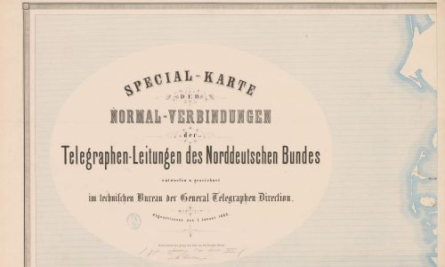 Telegrafenkarte des Norddeutschen Bundes (Titelblatt), 1868