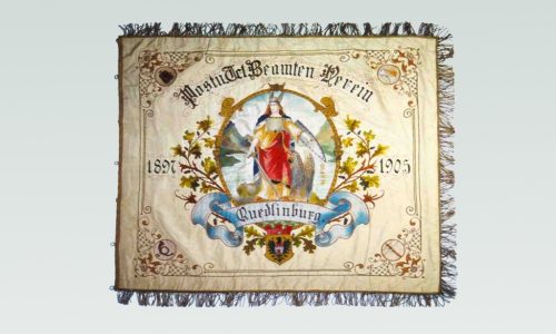 Fahne des Post und Telegraphen Beamten Vereins Quedlinburg, 1897 bis 1905