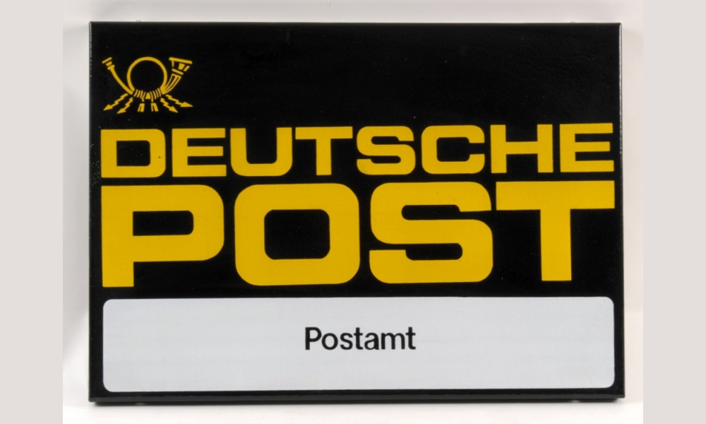 Schild der Deutschen Post der DDR, 1980-1990